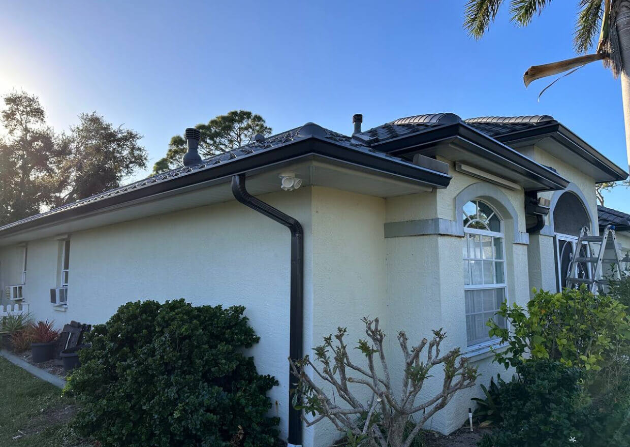 Installation of soffit and gutters